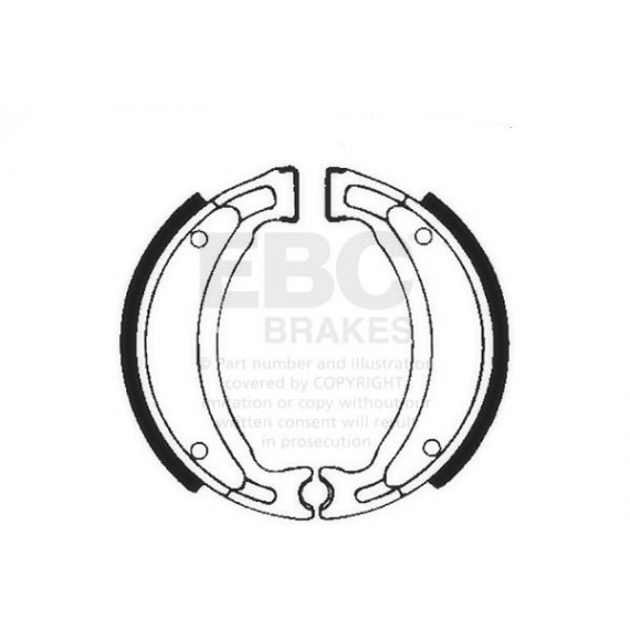 EBC BRAKE SHOE SET (5) 2K