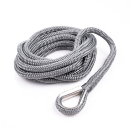 Qvarken Mooring Rope Dockline with thimble grey