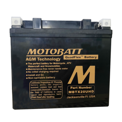 Motobatt battery, MBTX20UHD Black