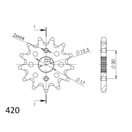 Supersprox Front sprocket 1256.13