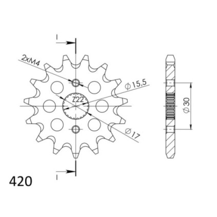 Supersprox / JT Front sprocket 1256.15