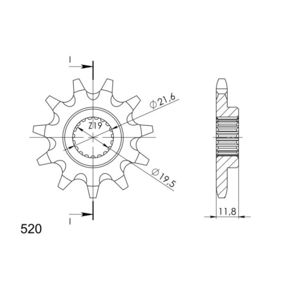 Supersprox / JT Front sprocket 3222.11