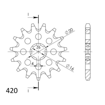 Supersprox Front sprocket 546,12