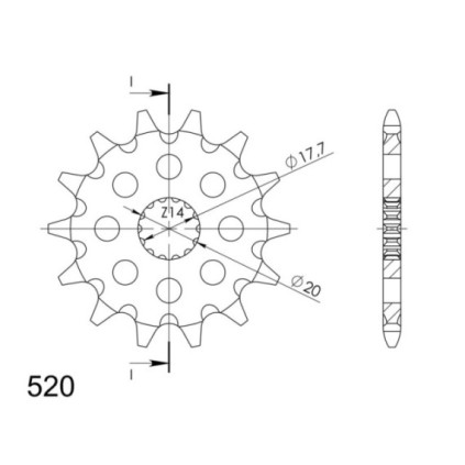 Supersprox Front sprocket 564.14