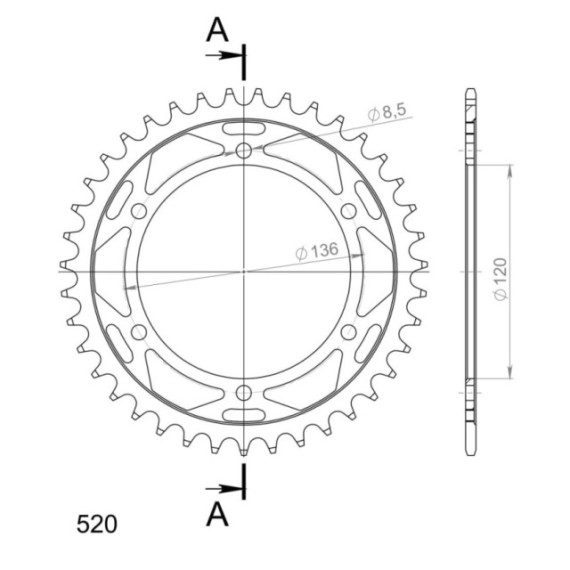 Supersprox / JT Rear sprocket 846.39