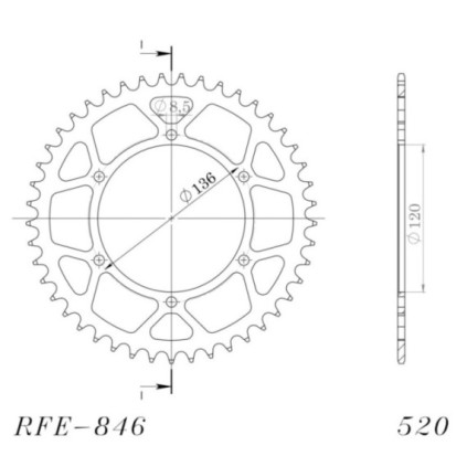 Supersprox Rear sprocket 846.41