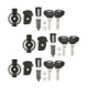 Security Lock key set for 3 cases, including bush and under lock platelets