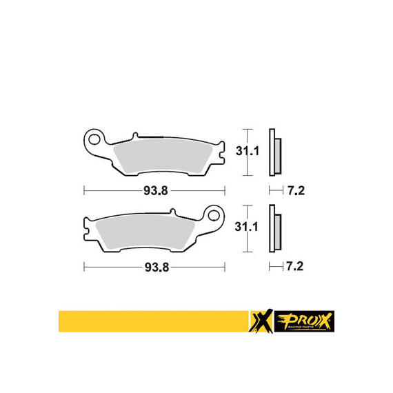 ProX Front brake Pad YZ125/250 '08-21 + YZ250F/450F '08-19