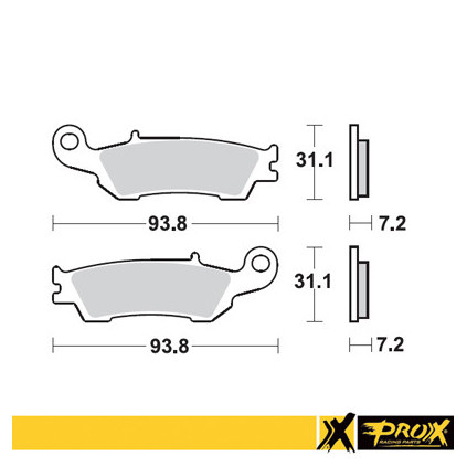 ProX Front brake Pad YZ125/250 '08-21 + YZ250F/450F '08-19