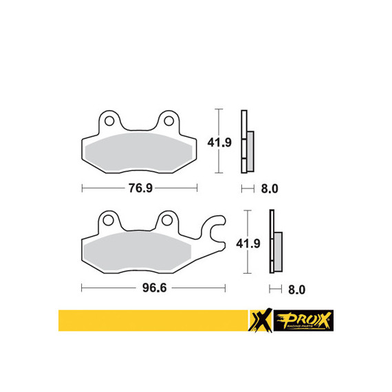 ProX Front Brake Pad LT-R450 '06-11 (Right) + YFZ450 '04-09