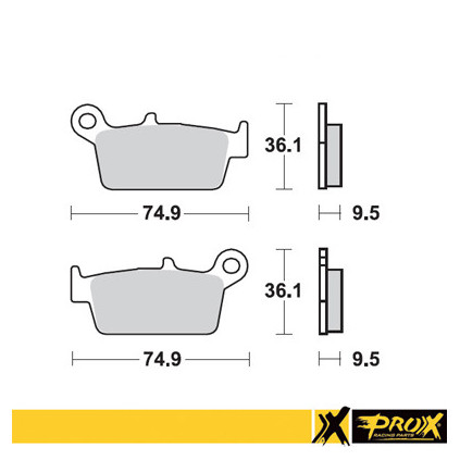 ProX Rear Brake Pad CR125/250/500 '87-01 + YZ125/250 '98-02