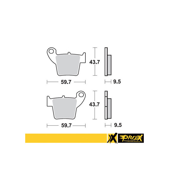 ProX Rear Brake Pad CR125/250 '02-07 + CRF150/250/450R '02-1