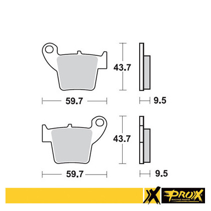 ProX Rear Brake Pad CR125/250 '02-07 + CRF150/250/450R '02-1