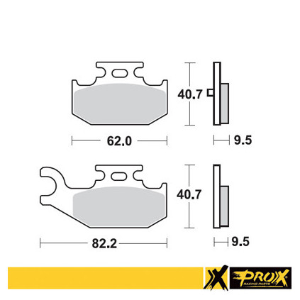 ProX Rear Brake Pad YXR660 Rhino '04-06 (Left) + YFM700R Rap