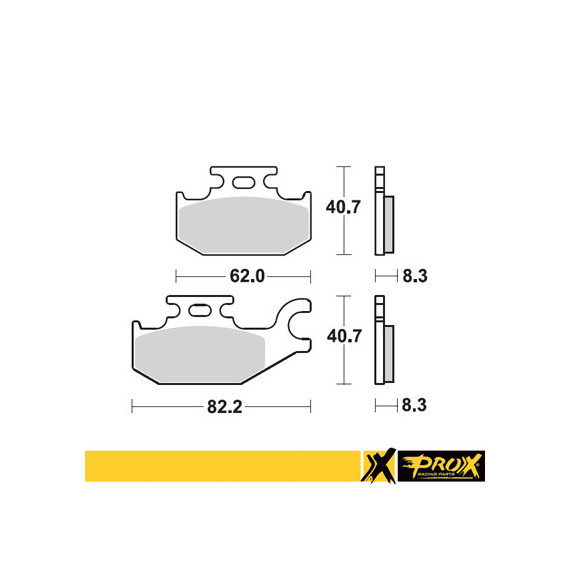 ProX Front Brake Pad LT-A400 '08-11 + LT-A450 '07-10 (Left)