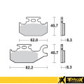 ProX Front Brake Pad LT-A400 '08-11 + LT-A450 '07-10 (Left)