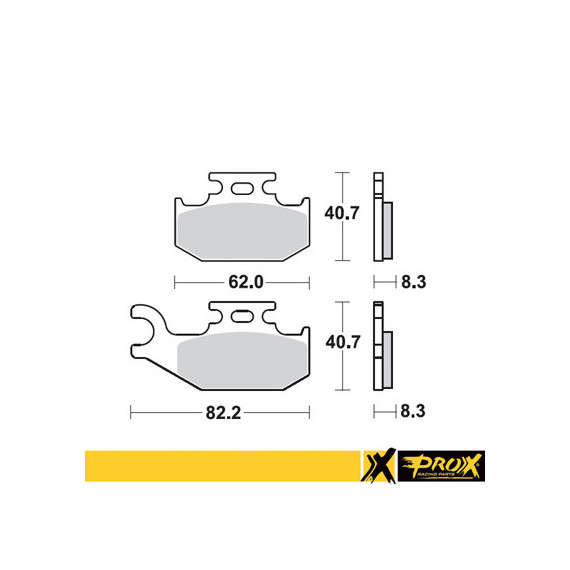 ProX Front Brake Pad LT-A400 '08-11 + LT-A450 '07-10 (Right)