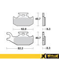 ProX Front Brake Pad LT-A400 '08-11 + LT-A450 '07-10 (Right)