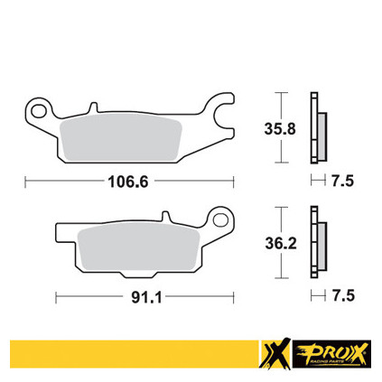 ProX Front Brake Pad YFM250R Raptor '08-13 (Left) + YFM700F