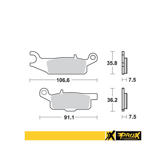 ProX Front Brake Pad YFM250R Raptor '08-13 (Right) + YFM700F