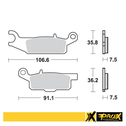 ProX Front Brake Pad YFM250R Raptor '08-13 (Right) + YFM700F