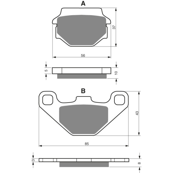 GOLDFREN Brake Pads 005 Ceramic Carbon AD