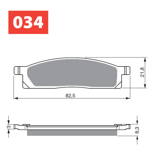 GOLDFREN Brake Pads 034 Ceramic Carbon S33