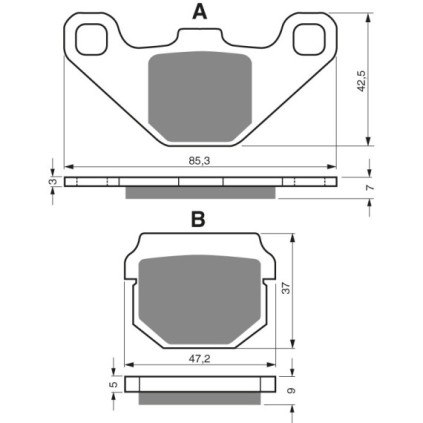 GOLDFREN Brake Pads 047 Ceramic Carbon AD