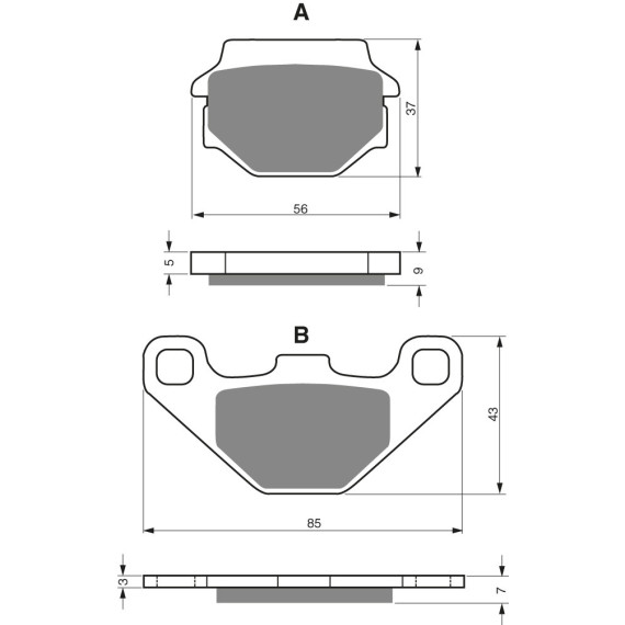 GOLDFREN Brake Pads 084 Ceramic Carbon K1