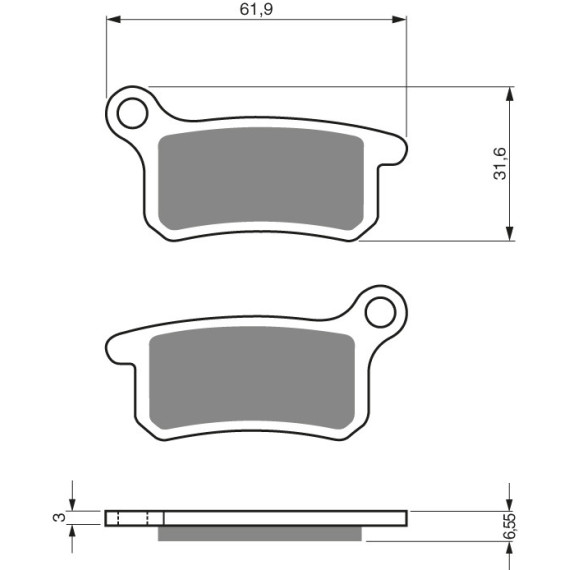 GOLDFREN Brake Pads 185 Ceramic Carbon AD