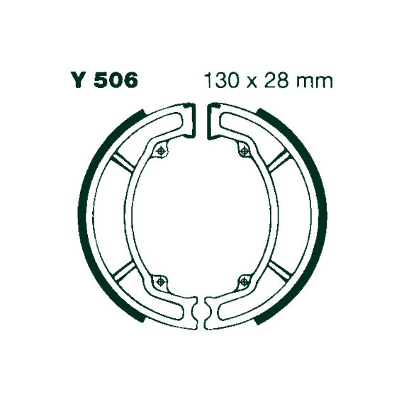 AIR Brake Shoes Y 506 130x28mm Set