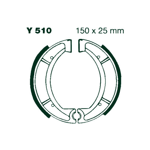 AIR Brake Shoes Y 510 150x25mm Set