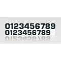 AIR Numbers Stickers Nr 0-9 15cm red 10-pack