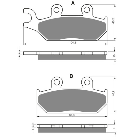 GOLDFREN Brake Pads 033 Ceramic carbon AD