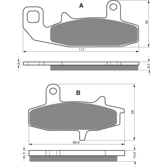 GOLDFREN Brake Pads 036 Ceramic carbon AD