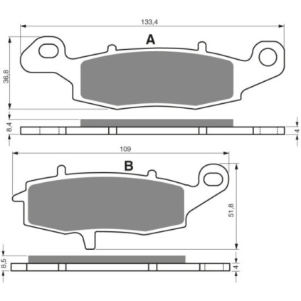 GOLDFREN Brake Pads 124 Ceramic carbon AD