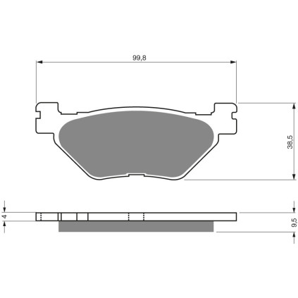 GOLDFREN Brake Pads 165 Ceramic carbon AD