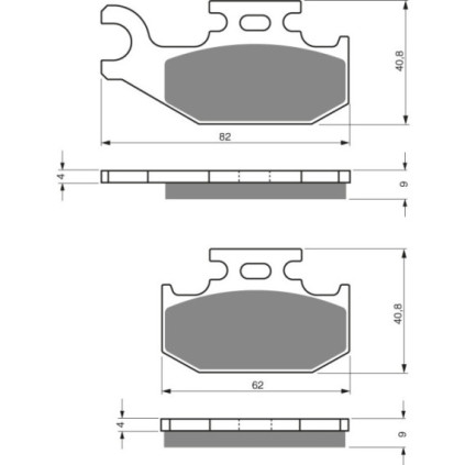 GOLDFREN Brake Pads 205 Ceramic carbon AD