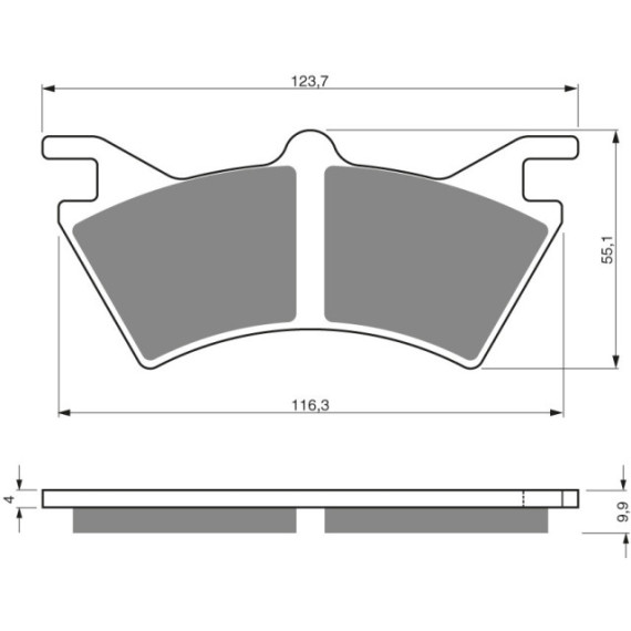 GOLDFREN Brake Bads 208 Ceramic carbon AD