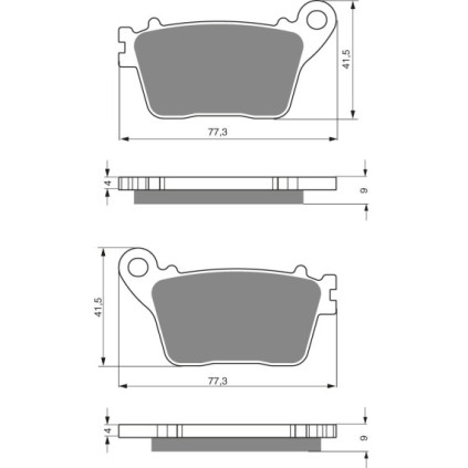 GOLDFREN Brake Pads 242 Ceramic Carbon S3