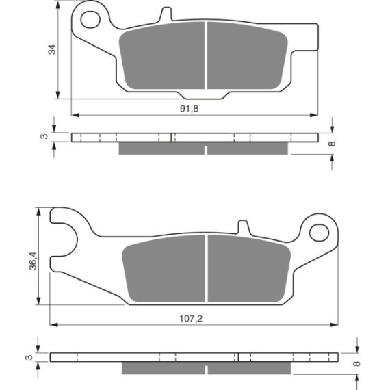 GOLDFREN Brake Pads 253 Ceramic Carbon AD