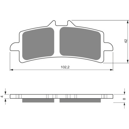 GOLDFREN Brake Pads 258 Ceramic Carbon S3