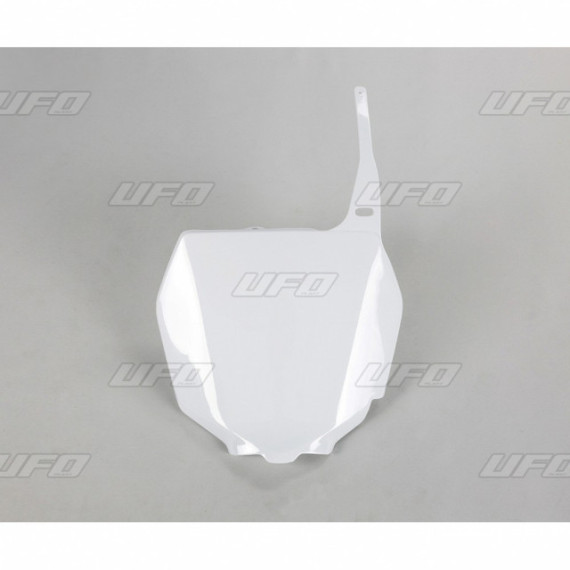 UFO Front number plate RM125/250 01-,RMZ250/450 White 041