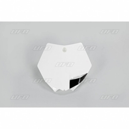 UFO Front number plate KTM85SX 13-17, White 047