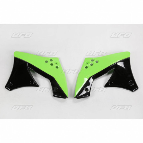 UFO Radiator Covers KXF250 09+12 Green/Black 999