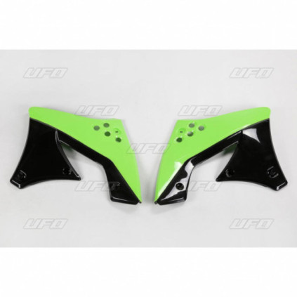 UFO Radiator Covers KXF250 09+12 Green/Black 999