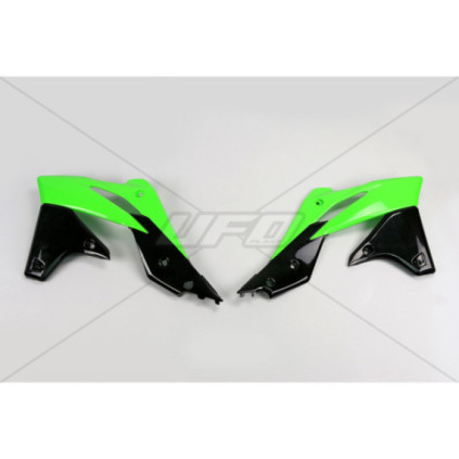 UFO Radiator cover  OEM KXF250 13-16 Green/black 999