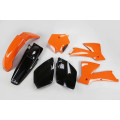 UFO Plastic kit 5-parts original KTM SX125-520 2T/4T 03 Orange/black