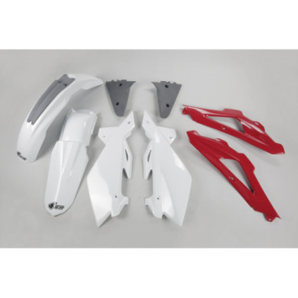 UFO Plastic kit 5-parts Red/white HVA TC125/250 05-07