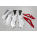 UFO Plastic kit 5-parts Red/white HVA TC125/250 05-07